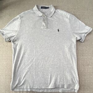 Polo Ralph Lauren Gray Men's Regular Fit Short Sleeve Polo Shirt Size M